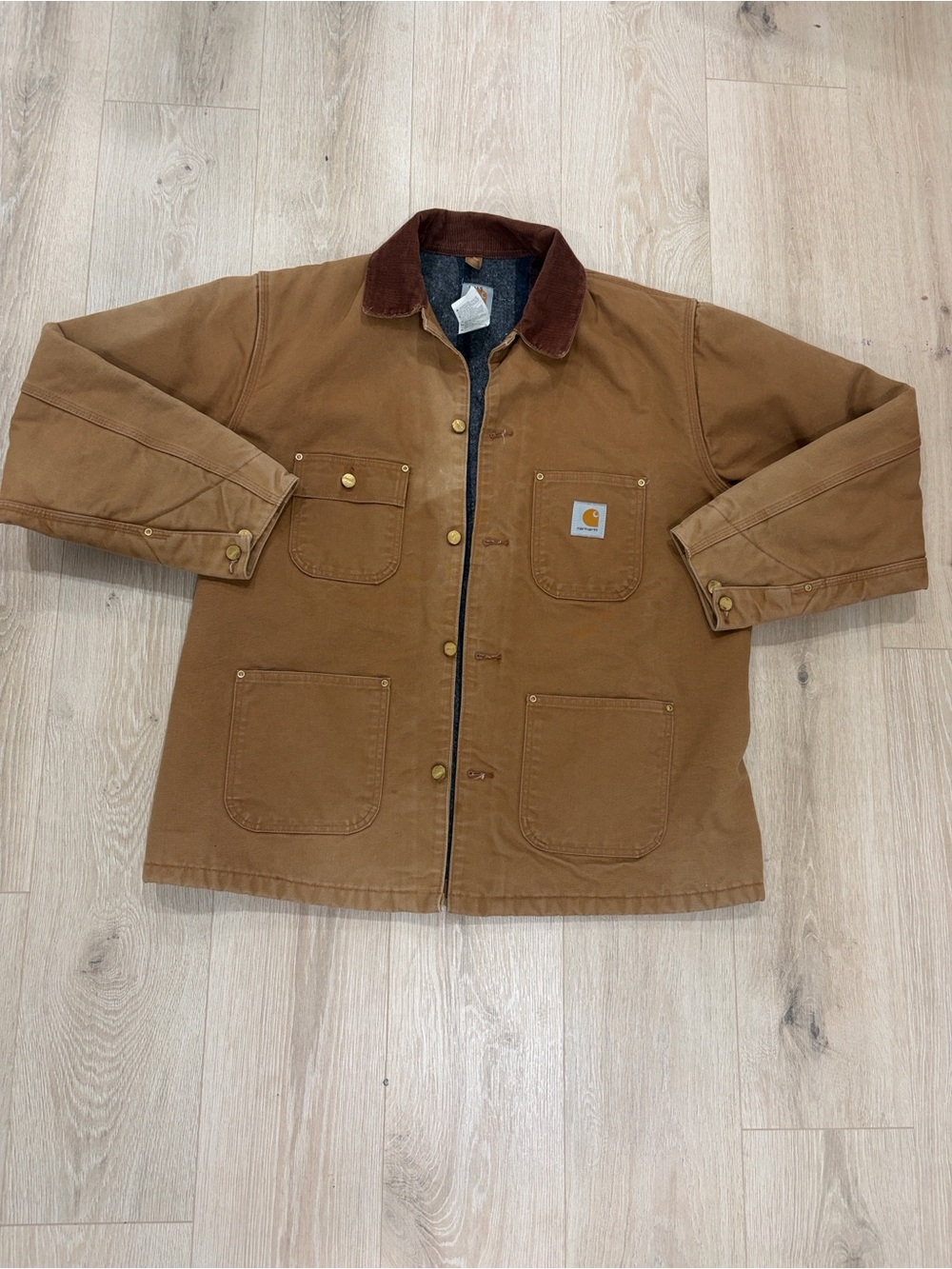 Vintage Carhartt Coat Blanket Lined Work Jacket size 46 regular